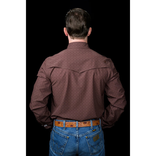 Ferrell Collins Brown Long Sleeve Snap