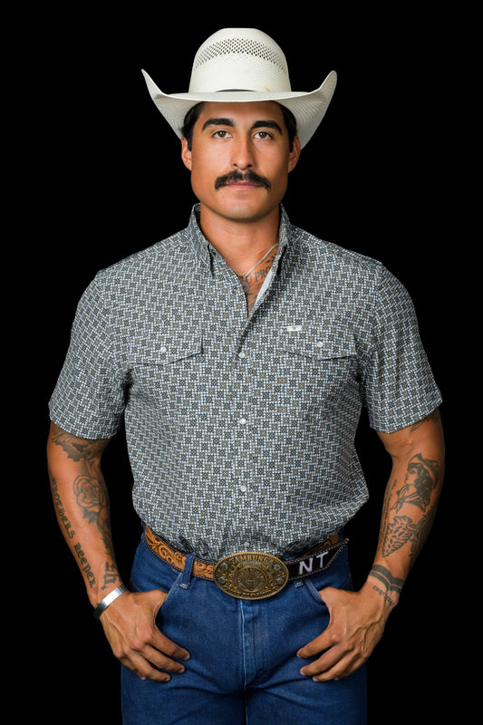 Ferrell Colten Short Sleeve Snap Green