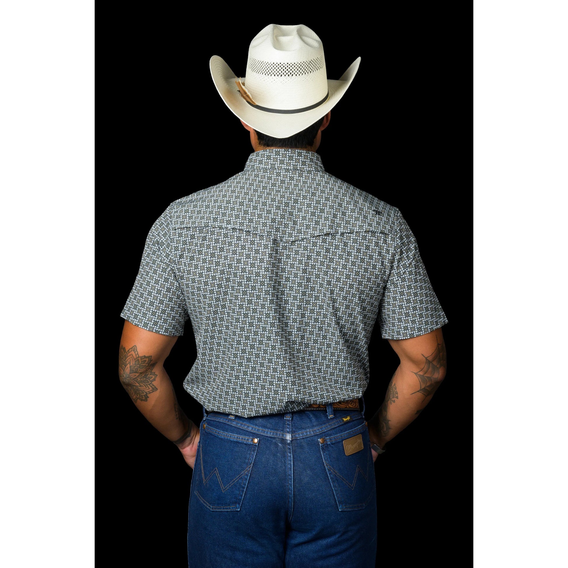 Ferrell Colten Short Sleeve Snap Green - Petticoat Junction