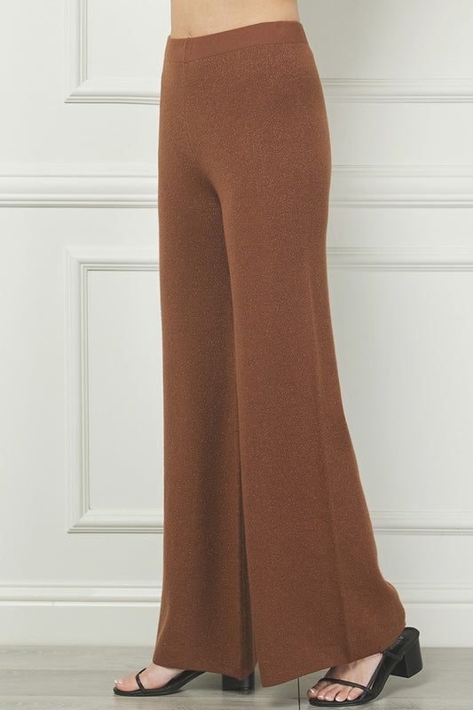 AR Soft Lurex Copper Knit Pants