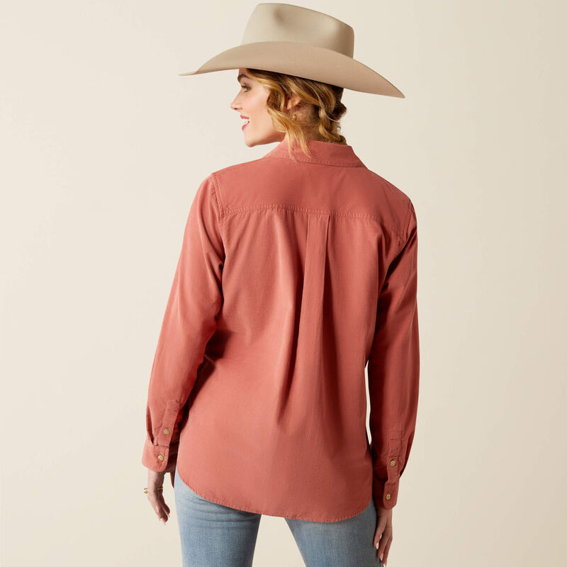 Ariat Billie Jean Corded Shirt Lt Mahogany