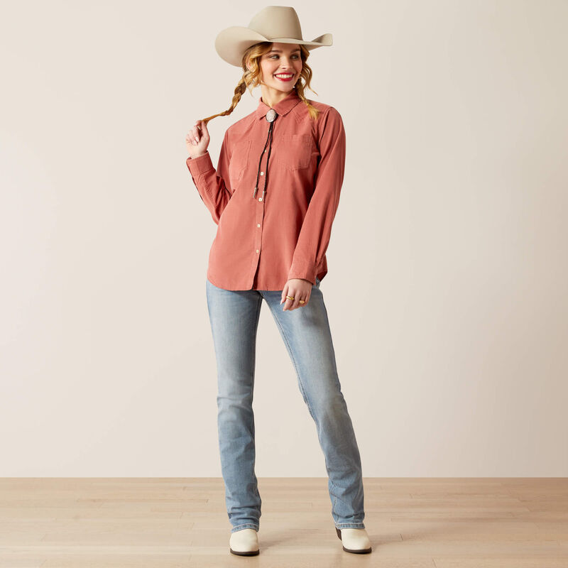 Ariat Billie Jean Corded Shirt Lt Mahogany