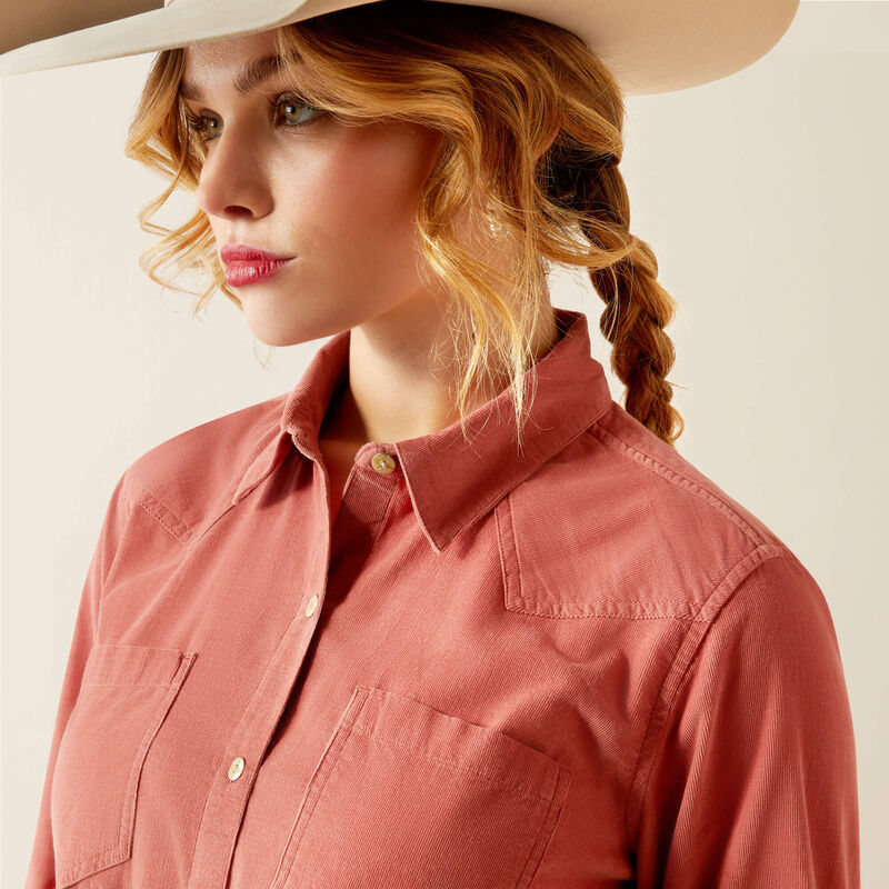 Ariat Billie Jean Corded Shirt Lt Mahogany