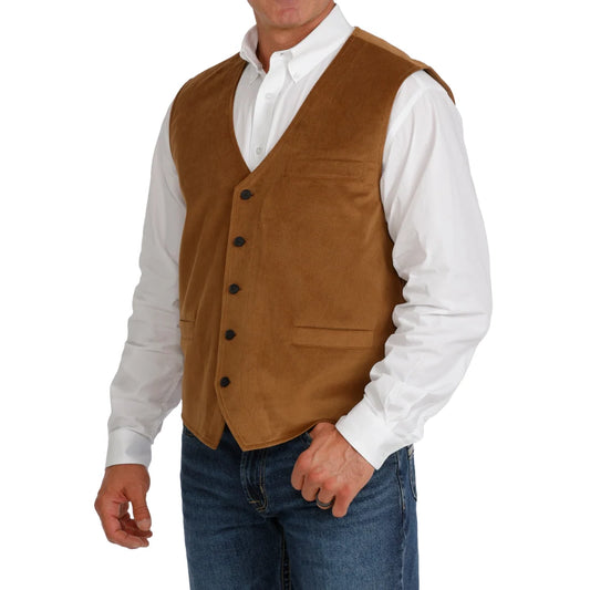 Cinch Mens Tan Corduroy Vest