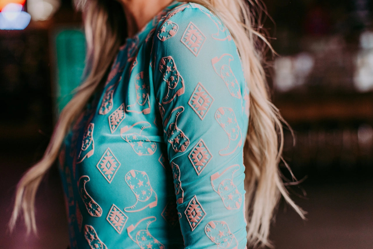 MK Turquoise Cowgirl Boot