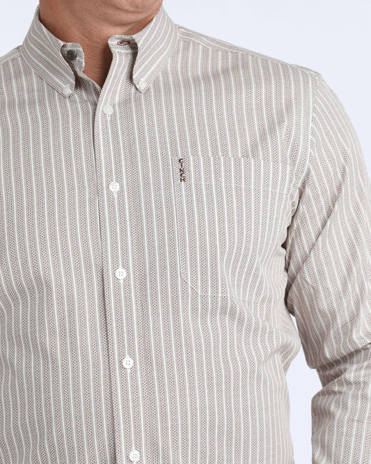 Cinch Cream/Brown Modern Fit Shirt