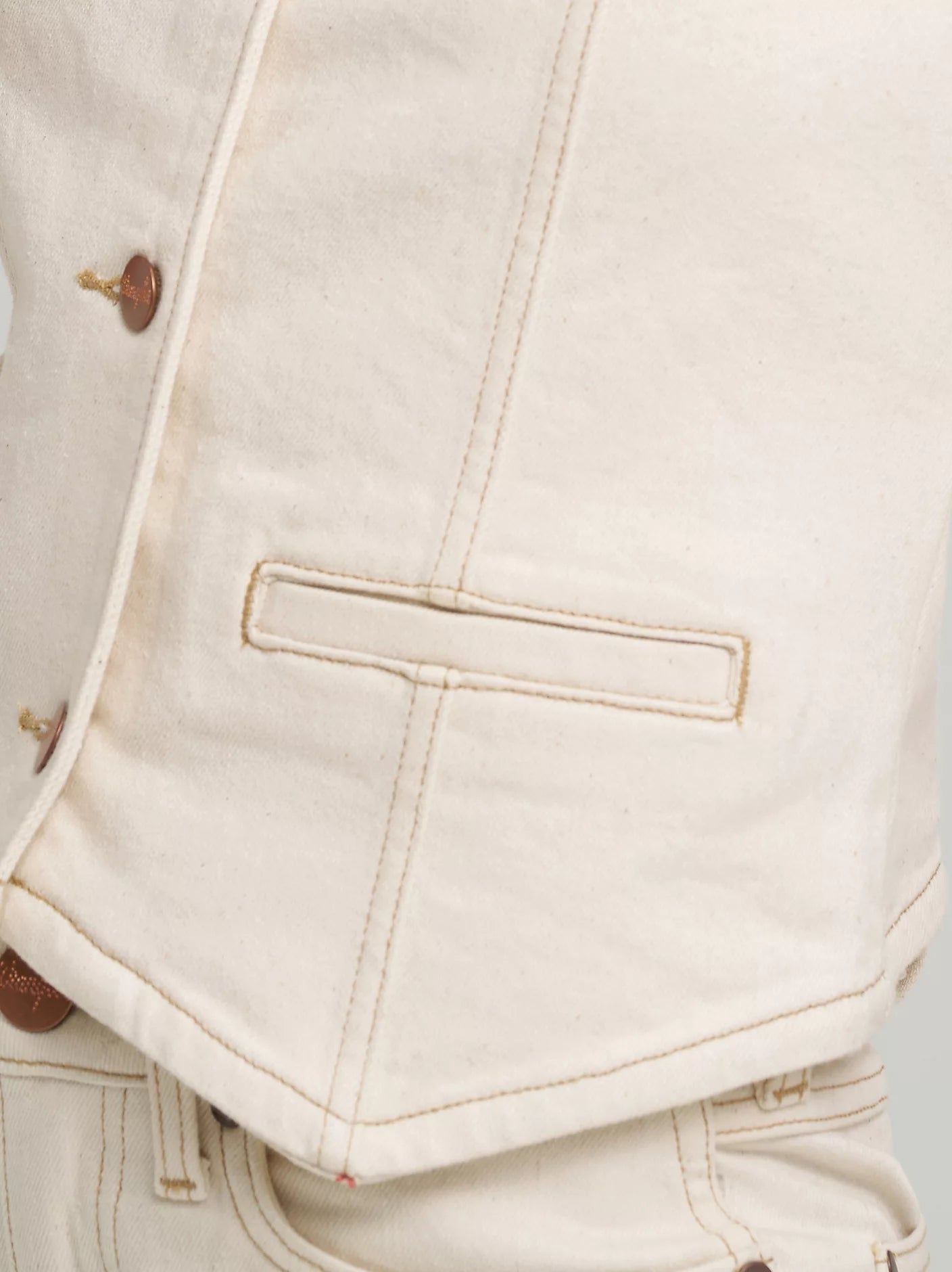 Wrangler Cream Denim Vest