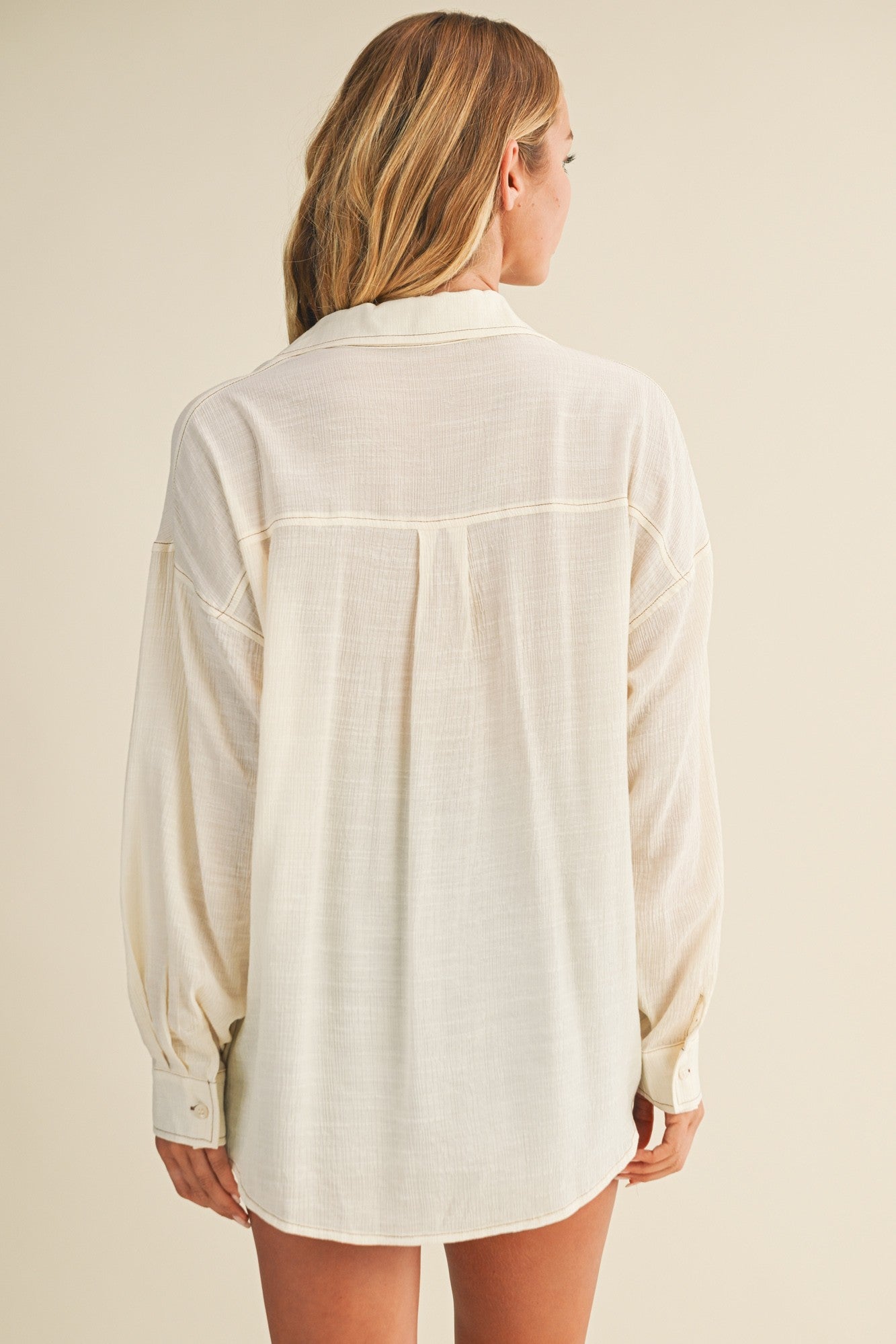 Mustard Seed Natural Crinkle Top