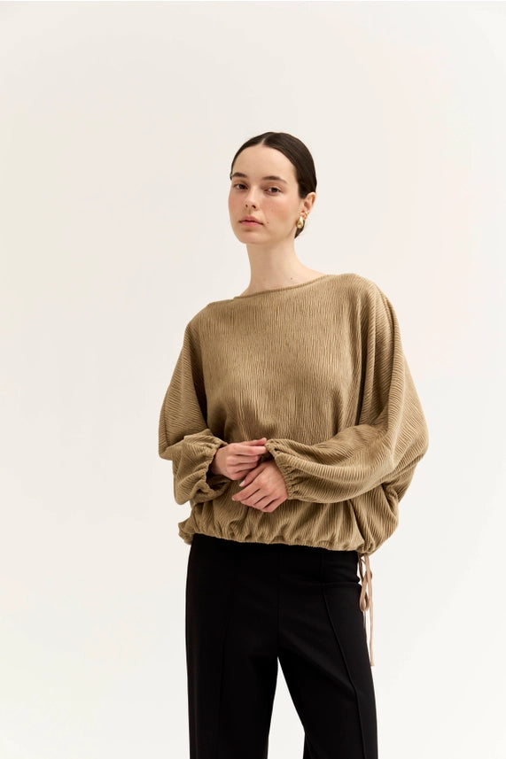 G&G Crinkle Velvet Blouse