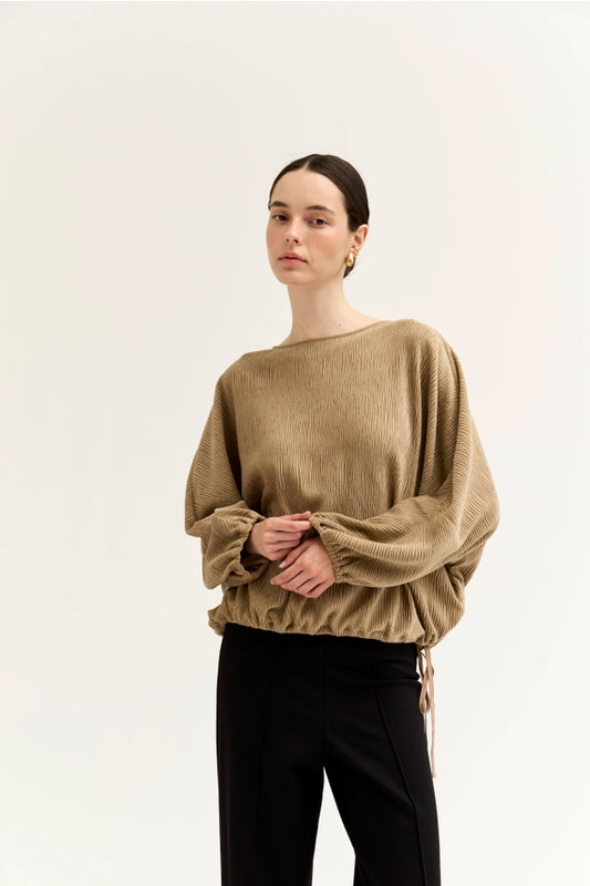 G&G Crinkle Velvet Blouse