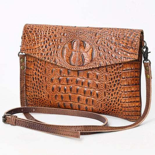 AD Croc Embossed Envelope Crossbody