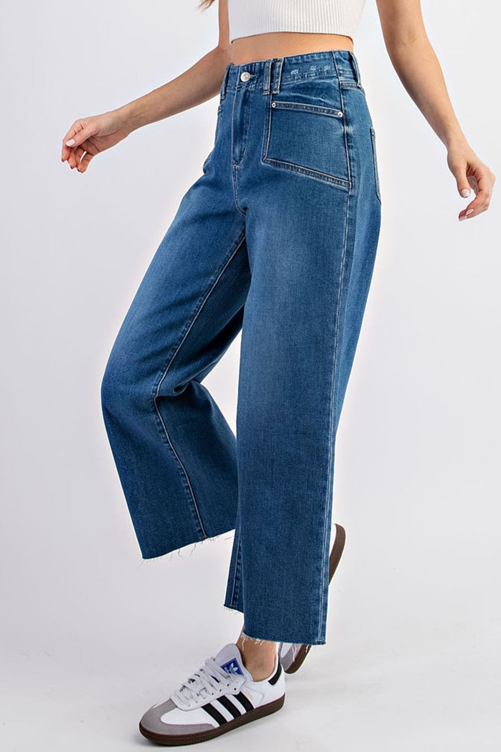Eesome Cropped Denim Straight Leg Jean