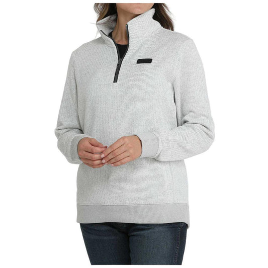 Cinch Lt Grey Quater Zip Pullover