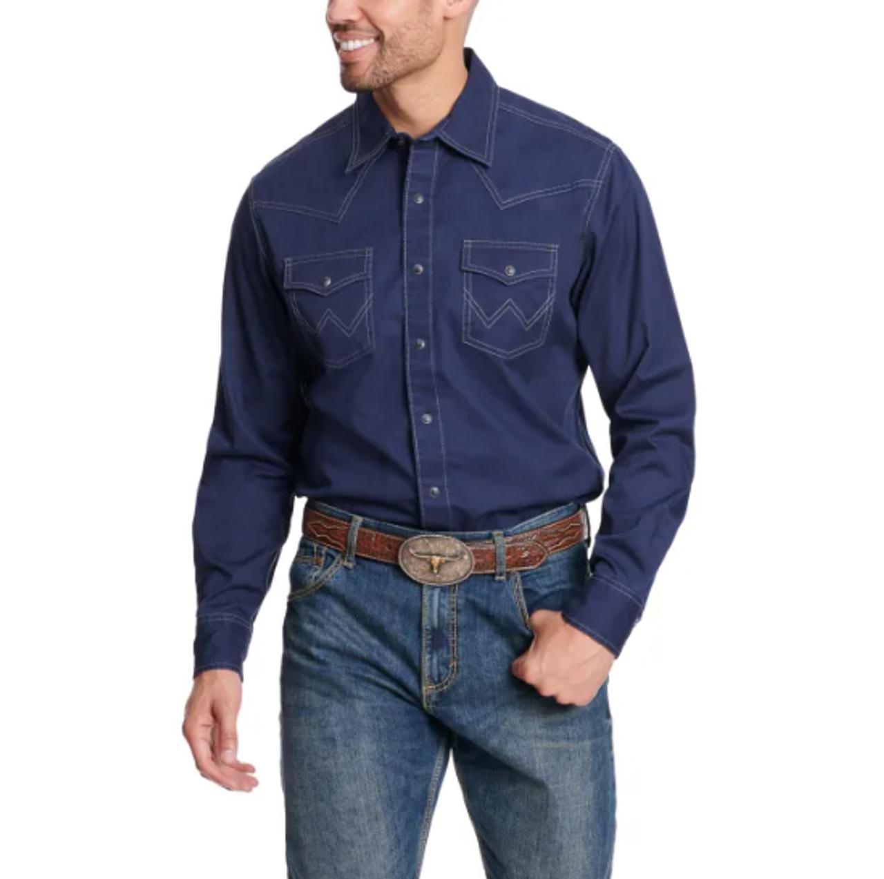 Wrangler Retro Navy Snap Shirt