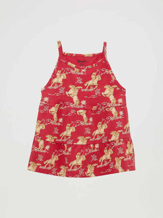 Wrangler Girls Horse Print Dress
