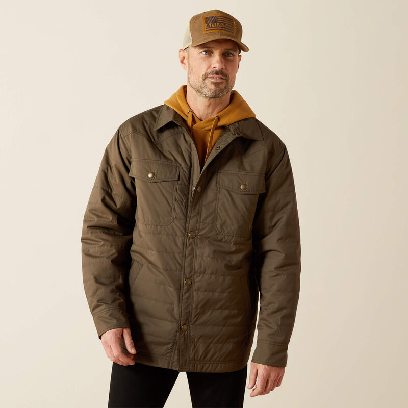 Ariat Quilted Shirt Jacket Dk Olive
