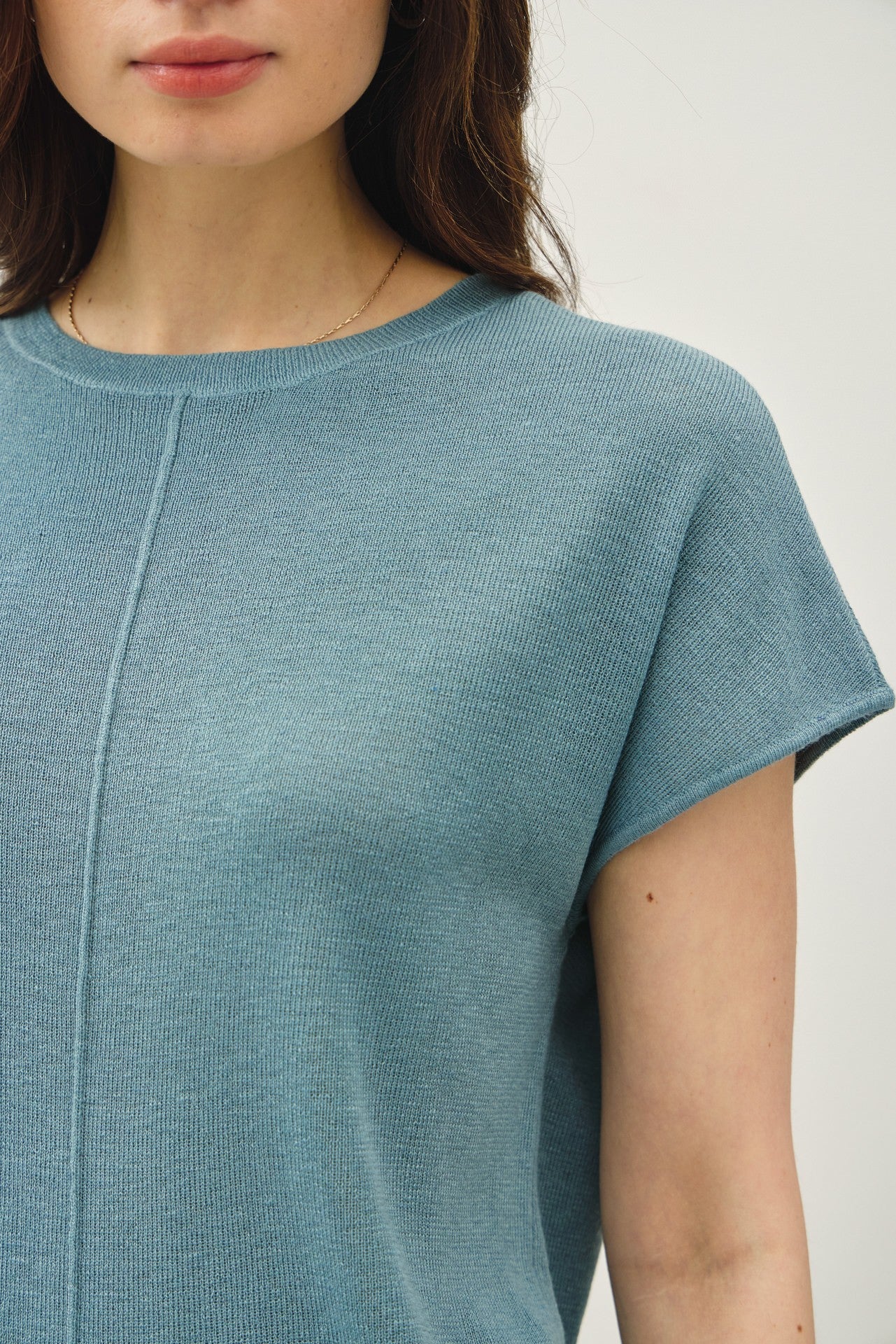 Be Cool Ultra Soft Knit Top Dusty Teal