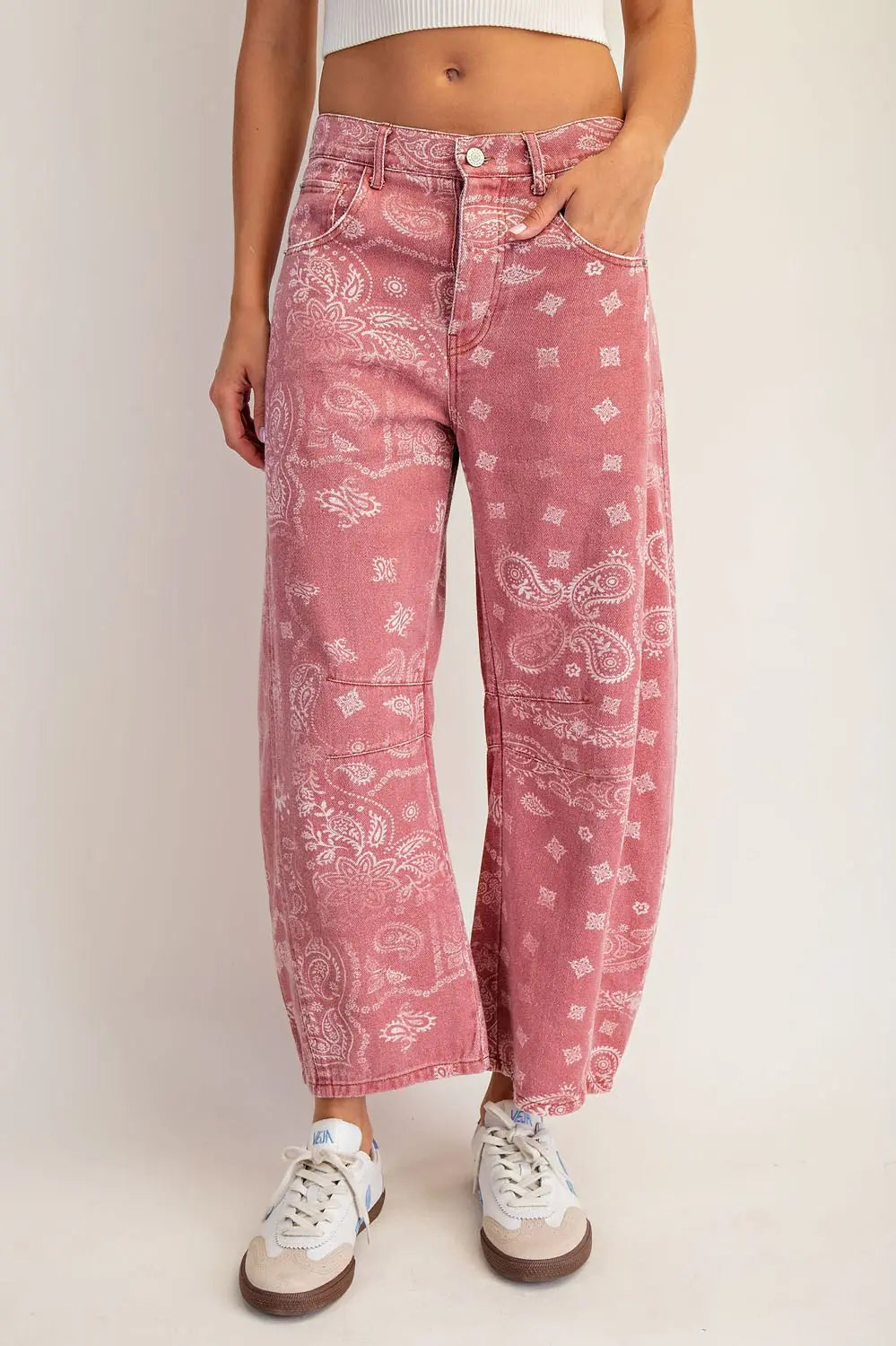 Eesome Dusty Rose Bandana Pant