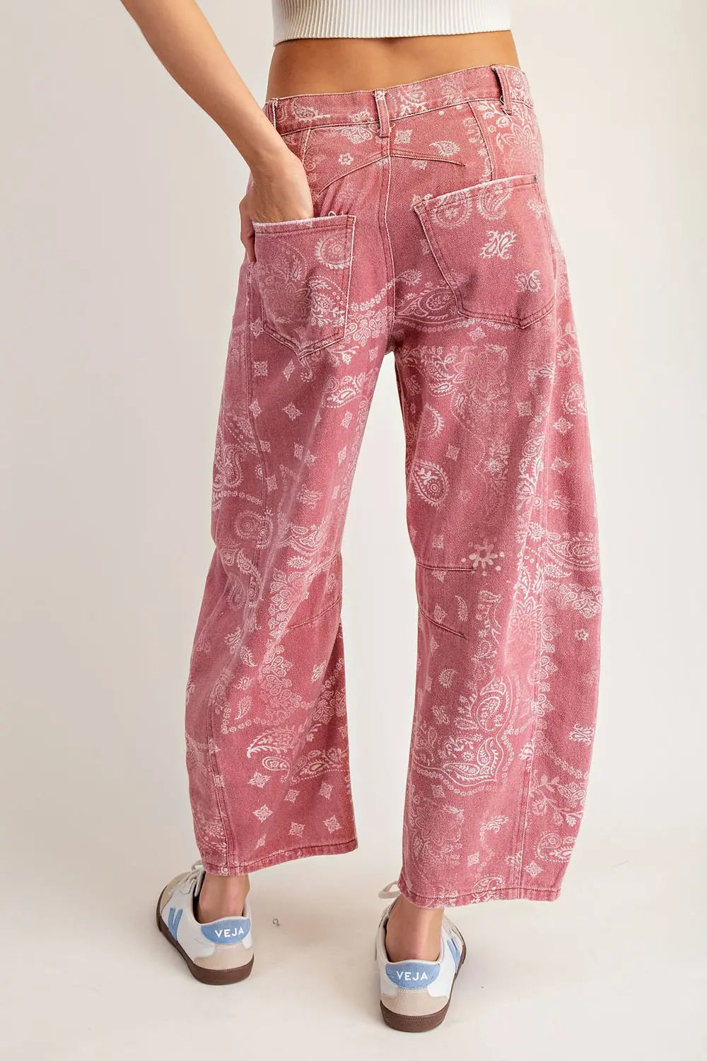 Eesome Dusty Rose Bandana Pant