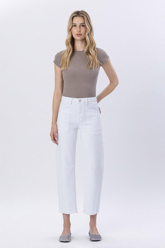 Vervet White Barrel Jean