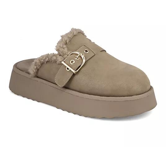 MIA Sugary Shearling Platform Mule