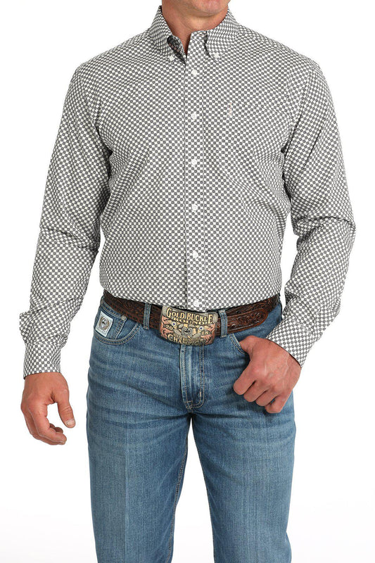 Cinch Black/Pink Modern Fit Print Shirt
