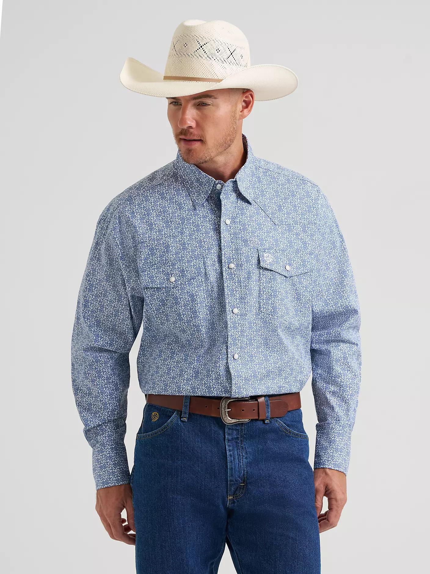 Wrangler George Strait Blue Pearl Snap