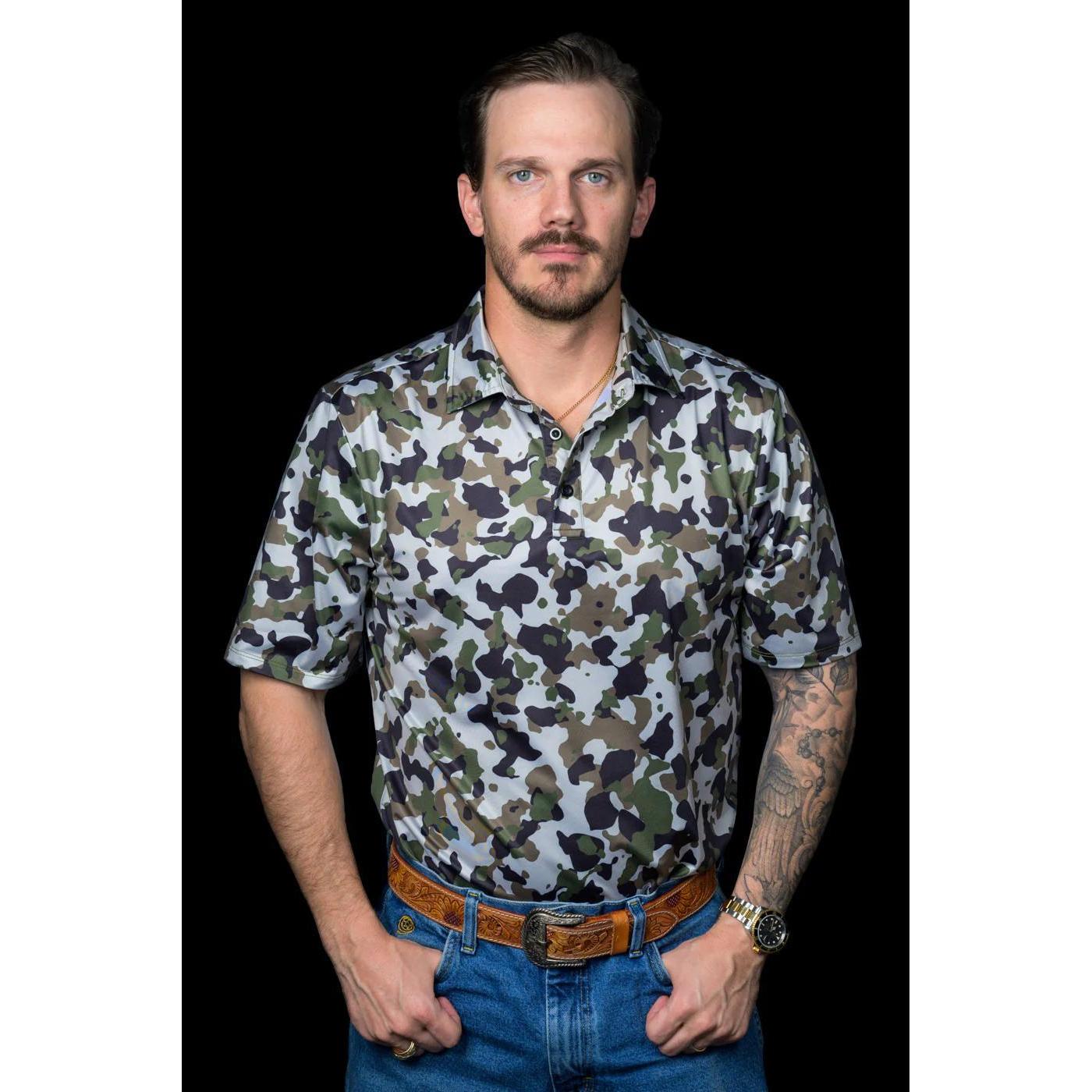 Ferrell Olive Camo Polo