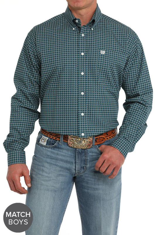 Cinch Teal Long Sleeve Shirt