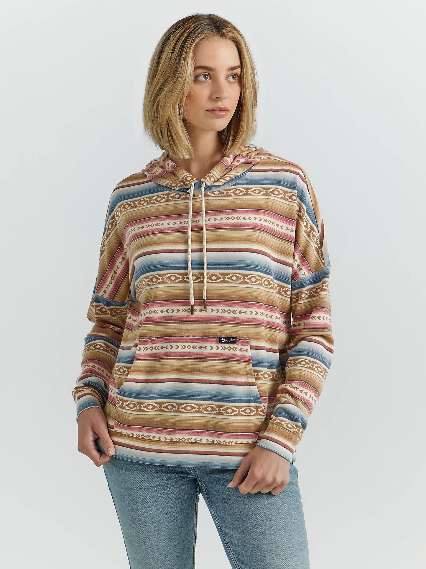 Wrangler Serape Hoodie Gold/Blue