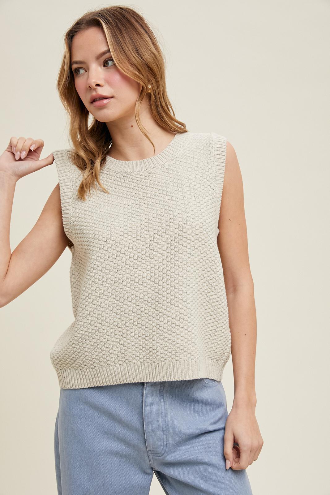 Wishlist Textured Self Back Tie Ecru