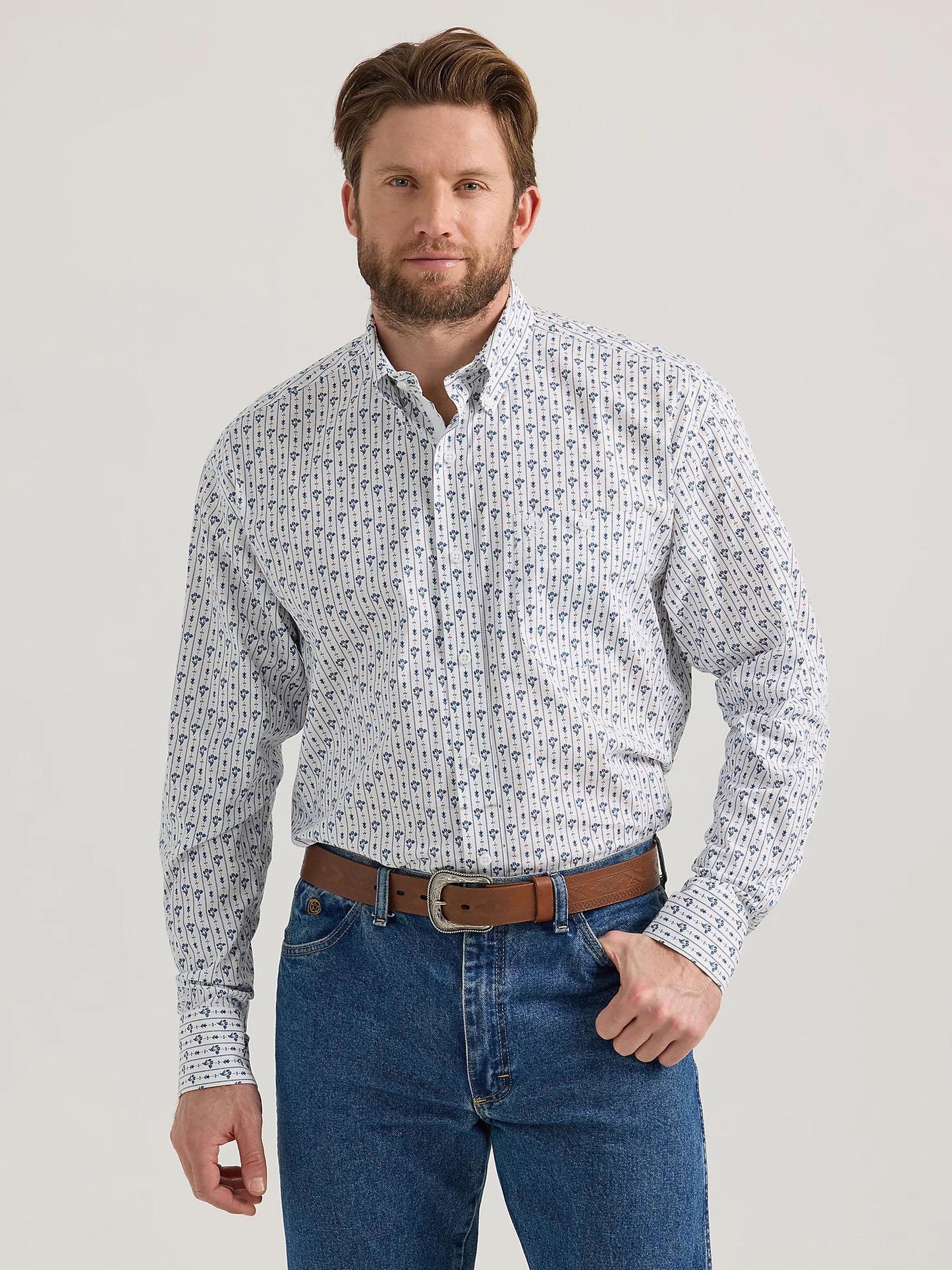 Wrangler George Strait Navy Tulip Shirt