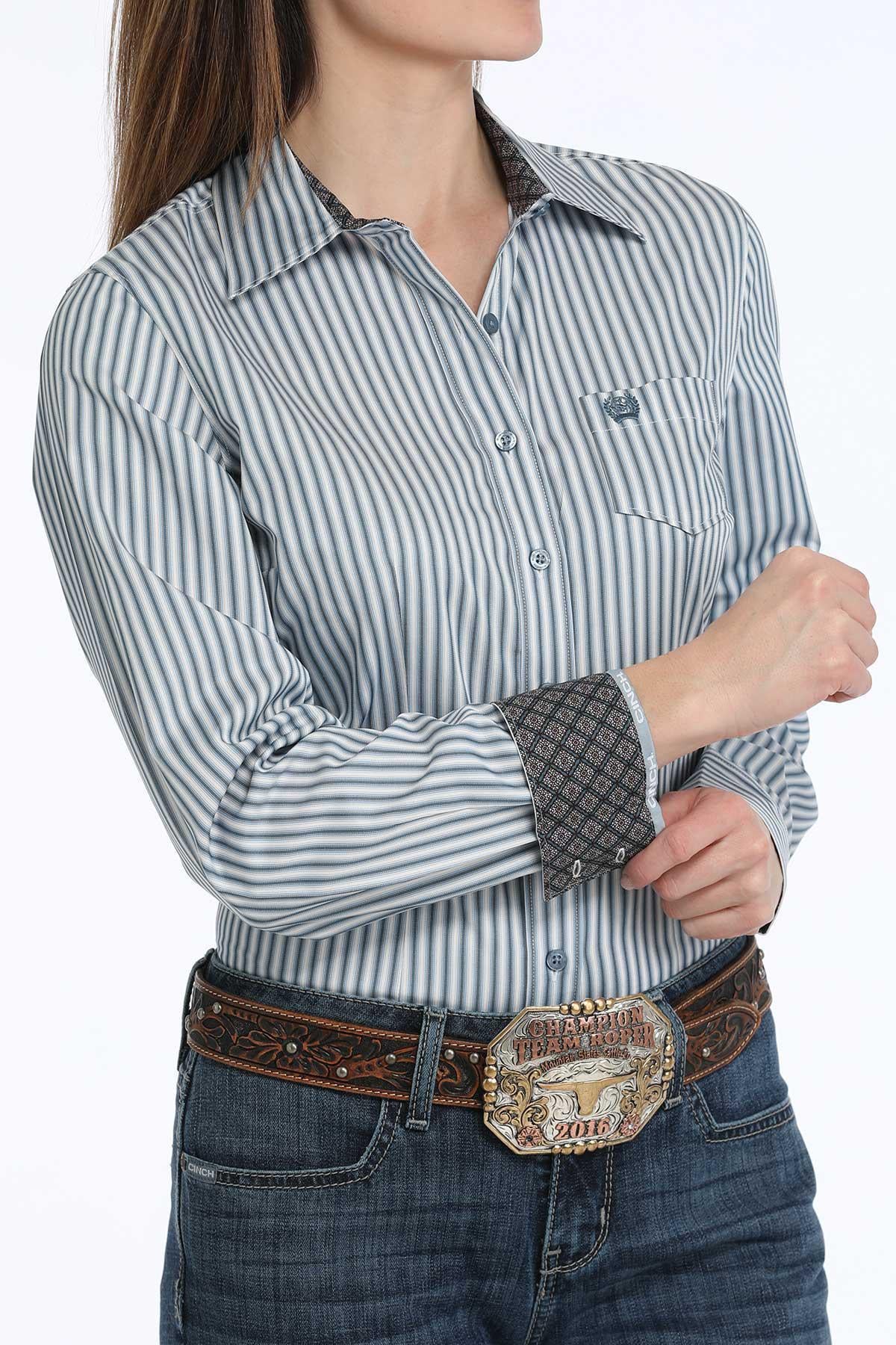 Cinch Women's Blue Stripe Shirt