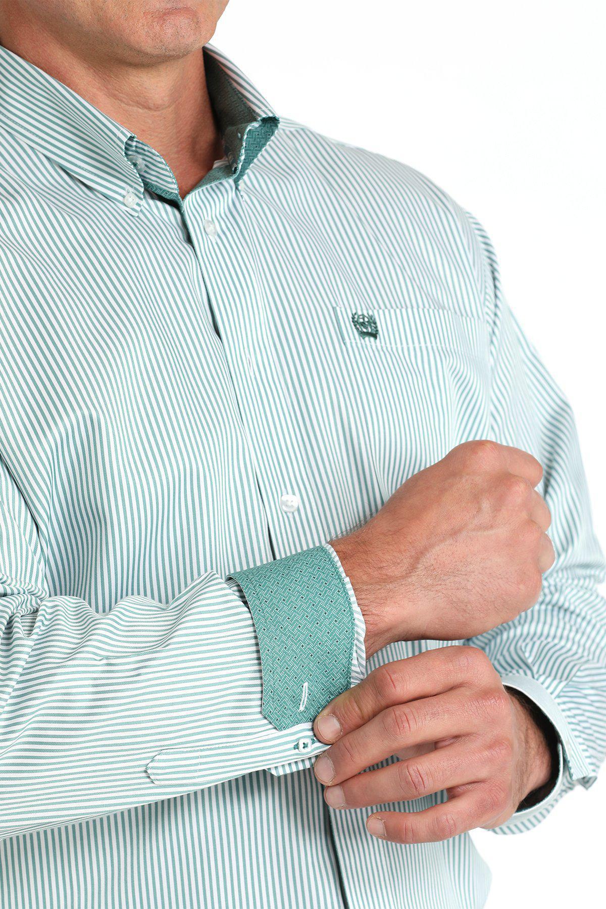 Cinch Green/White Stripe Shirt