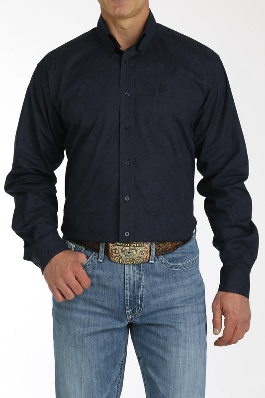 Cinch Navy Paisley Western Shirt