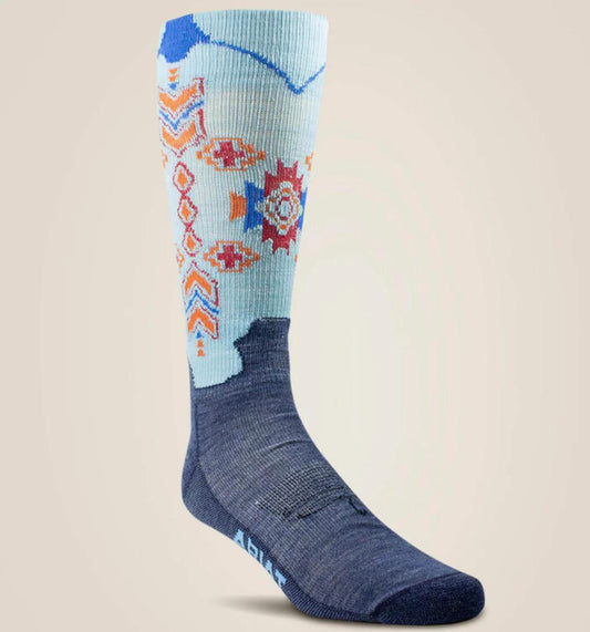 Ariat Western Boot Mid Calf Sock Navy