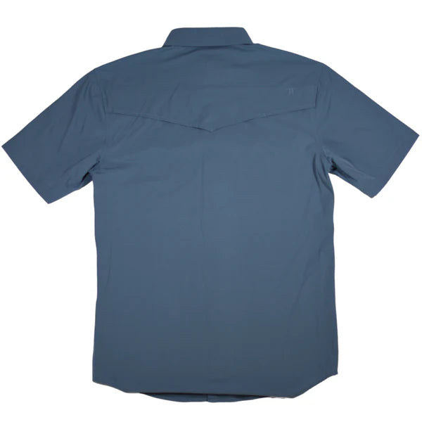 Ferrell Short Sleeve Snap Top Blue