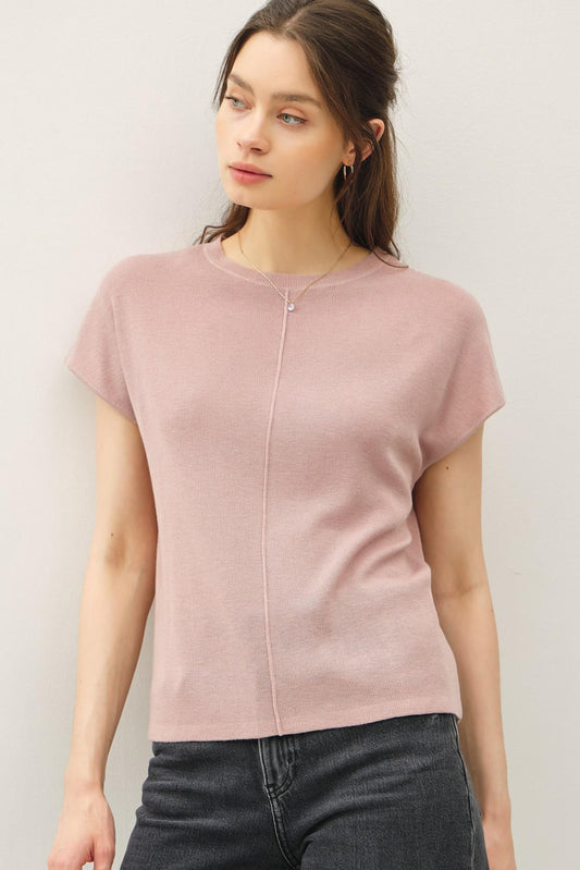 Be Cool Ultra Soft Knit Top Mauve