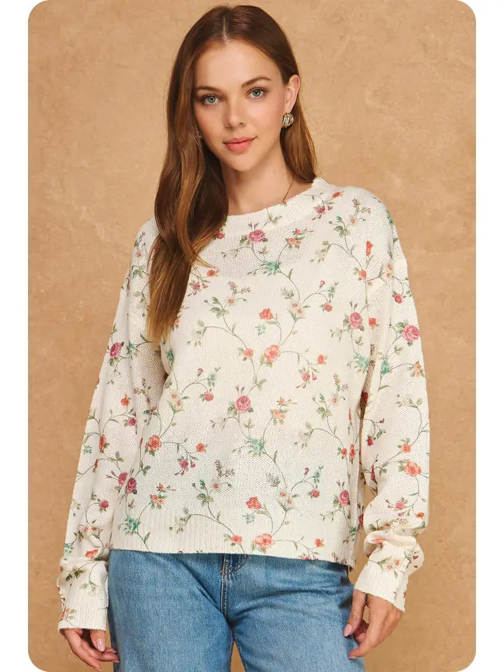 Strut & Bolt Floral Print Sweater