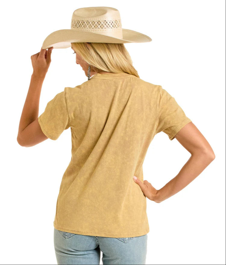 Rock&Roll Giddy Up Khaki Tee
