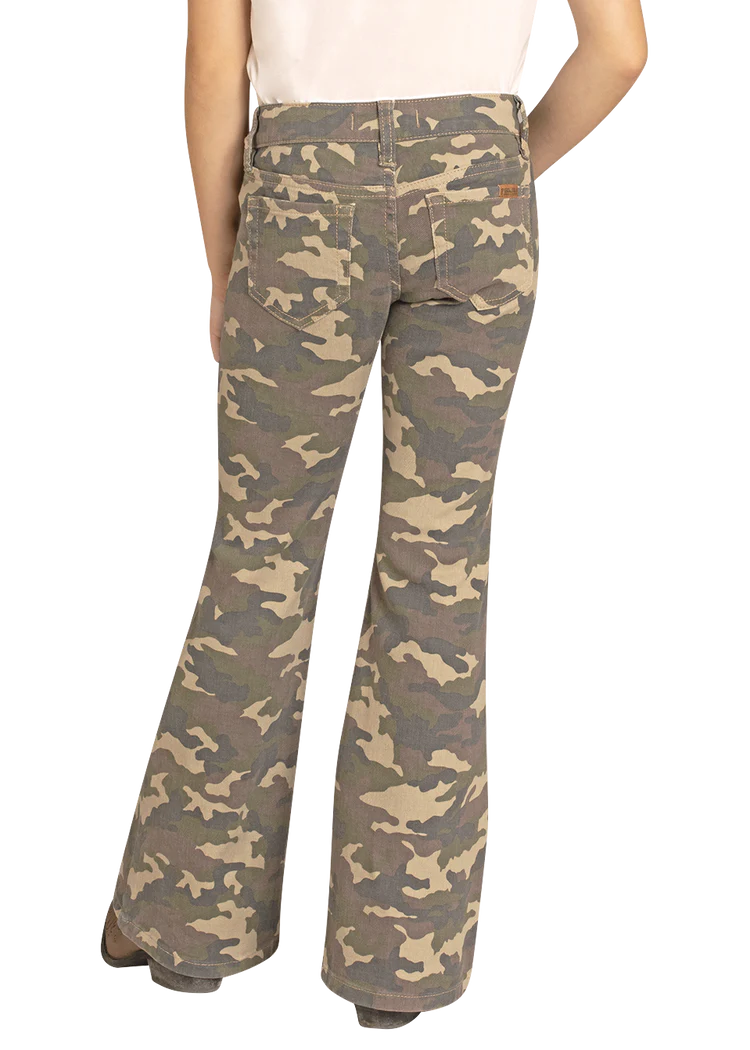 Rock&Roll Girls Camo Flare Jean