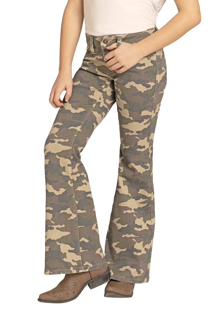 Rock&Roll Girls Camo Flare Jean