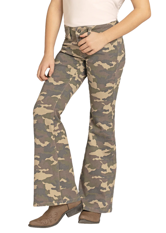 Rock&Roll Girls Camo Flare Jean