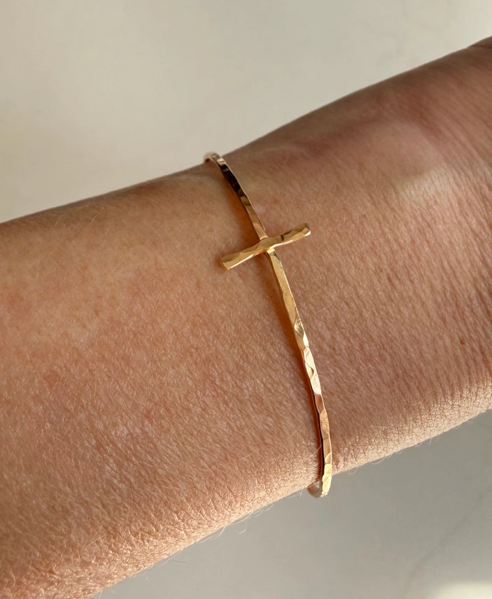 BBJ Gold Cross Cuff