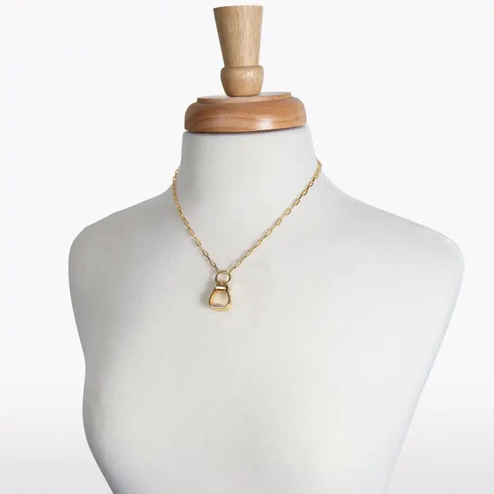 UE-Cheyenne Western Riding Stirrup Necklace Gold