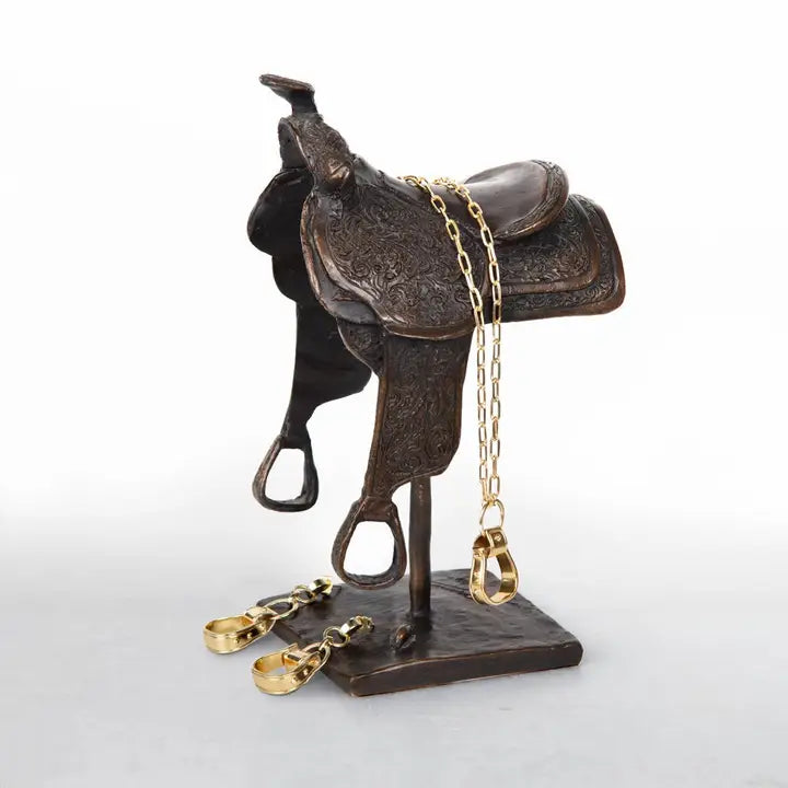 UE-Cheyenne Western Riding Stirrup Necklace Gold