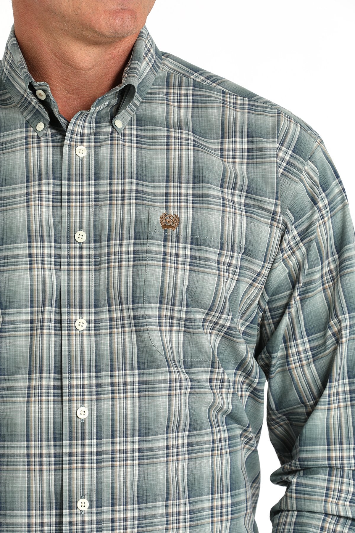 Cinch Green Plaid Shirt