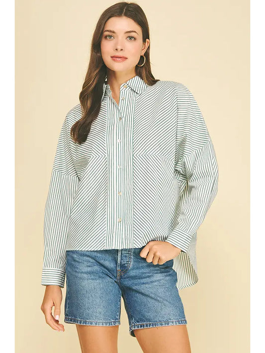 Pinch Green Striped Shirt