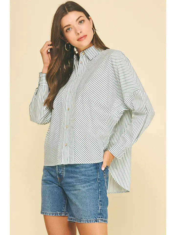 Pinch Green Striped Shirt