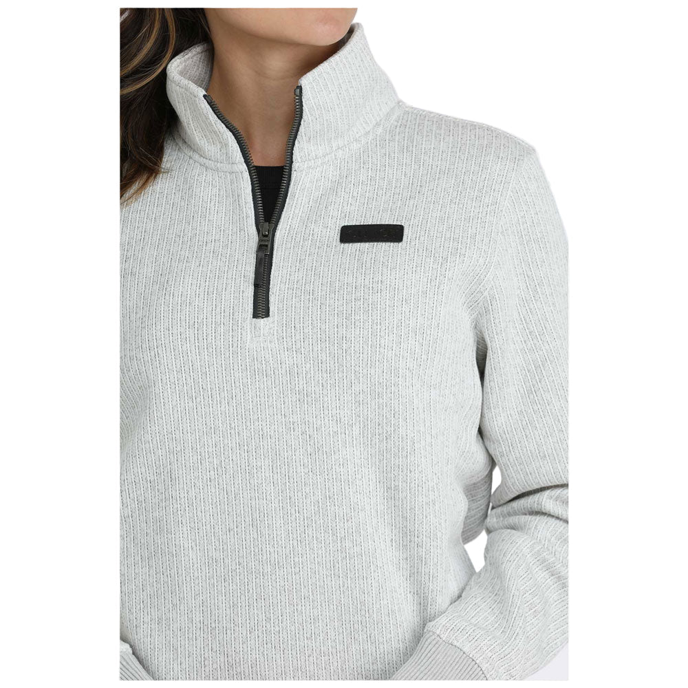 Cinch Lt Grey Quater Zip Pullover